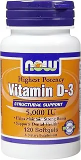 Now Foods, Vitamin D-3, 5,000 Iu, 120 Softgels