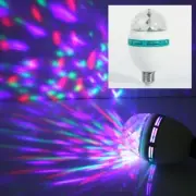 3W RGB LED Full Color DJ Stage Light Bulb Auto Rotating Crystal Disco Lamp USA