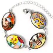 The Wizard of Oz Dorothy Tin Man Scarecrow & Lion Sterling Silver Charm Bracelet