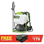 GREENWORKS 60V 15L Backpack Sprayer Skin 5202307AU