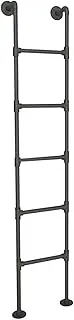 Wall Mounted Metal Step Ladder for Home Loft, Height Bunk Bed Ladder, Basement Window Well Egress Ladder for Dorm, Library, Bunk Bed, Deck, Loads 330lbs(5.4FT/165CM/65IN)