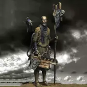1/24 Resin Figure Model Kit Post-Apocalyptic Fanatic Warrior Unpainted Unassambl