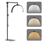 Oppsbuy Lash Light Floor Lamp Led Half Moon Light for Eyelash Extensions Black
