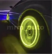 LED Yellow Light 2X NON FLASH Tire Wheel Valve Stem Caps Car Truck Motorcycle