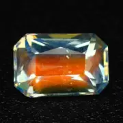 Natural Untreated Faceted Rainbow Moonstone 1.23ct Octagon Cut Top Quality Gem