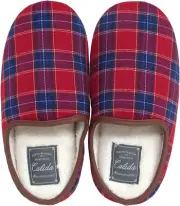 Daikai Calida Calida Check Slippers, M Size (8.7-9.4 Inches (22-24 Cm)