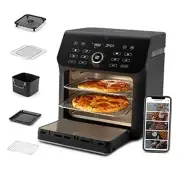 Air Fryer Toaster Oven Combo, 10 Qt Family Size, 14-in-1 Functions 10 QT Black