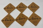 Set Of (6) LOVE Drink Coasters