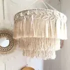 Nordic Woven Wall Hanging Tapestry Bohemian Macrame Tassel Lamp Shade Home Decor