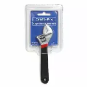 Craft-Pro Soft-Grip Forged Steel Adjustable Wrench Spanners 6", 8", 10" & 12"