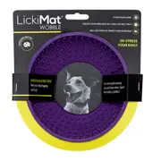 LickiMat Wobble Boredom Buster Slow Feeder Dog Bowl Purple