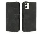 PU Flip Leather Case for iPhone12 Mini Wallet Case with Card Holder-Black