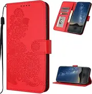 Compatible with Samsung Galaxy A70 A705 Case,Compatible with Samsung Galaxy A70 A705 Magnetic Flip Phone Cover Red