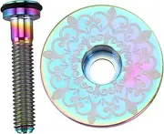 Titanium Alloy Bike Bowl Cover Headset Cap for and Road Bikes Easy to Install/uninstall High Strength