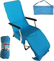 Stay Organized with Sunbed Towel with Pockets | Beach Chair Cover with Handles Beach Chair Cover Fiber Holiday Sunbed, A
