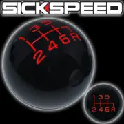 BLACK/RED VINTAGE SHIFT KNOB FOR 6 SPEED SHORT THROW SHIFTER SELECTOR 10X1.5 S12 (for: Honda)
