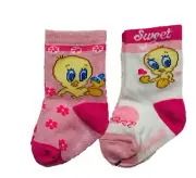 Looney Tunes Infant Baby Bootie Socks ~ 2 pair, 3-12 months ~ Sweet Tweety