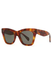 Celine Tortoiseshell Wayfarer-style Sunglasses - Yellow