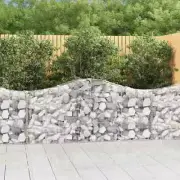 NNEVL Arched Gabion Baskets 9 pcs 200x30x80/100 cm Galvanised Iron
