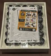 New AllSpice Haus Logic White 30 Piece Spice Rack & Glass Jars with Stickers