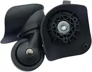 AsrMyjcx 2X Suitcase Replacement Wheels Mute Universal DIY Accessory Practical Double Row 360 Swivel for Shopping Carts Trolley Case