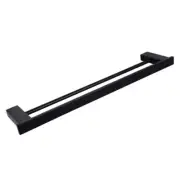 Best BM Double Towel Rail 60cm Matte Black Texas BTT3206-A