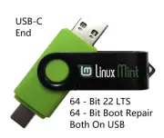 Linux Mint 22 LTS 64 Bit Bootable 8GB USB Flash Drive And Install Guide