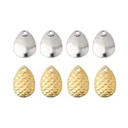 Pratical Spinner Rings Blades 50pcs/Pack Accessories Lure Spoon Silver/Gold
