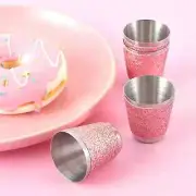 24 Pack Rose Gold Glitter Wrap Stainless Steel Shot Glass 1oz Bridesmaid Bling