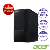 在飛比找Yahoo奇摩購物中心優惠-Acer 宏碁 TC-1750 第十二代6核心獨顯桌上型電腦