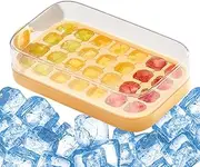 shpuuyy Ice Tray with Lid | Covered Iced Cube Trays for Freezer - Silicone 28 Grid Icecubes Molds Reusable Kitchen Accessories for Whiskeys, Drinks & Party