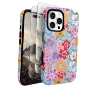 Compatible with iPhone 15 Pro Case 6.1 inch with For iPhone 15 Pro Pink Spring