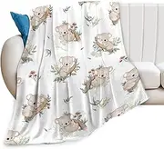 Koala Blanket Koala Throw Blanket Soft Fleece Flannel Bedding Koala Gifts for Girls Boys Women Lovers Adults Stuff Plush for Couch Sofa Bed Room Decor 40"X50"