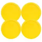 Pyrex 7201-PC 6" Meyer Lemon Yellow Round Plastic Lid for 4 Cup Glass Bowl 4PK