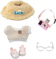 Clothes for Labubu Dolls Accessories, Kawaii Outfit Set 5 Pieces Suitable for 15cm 17cm La bubu Doll, Doll Clothing Set Replacement Compatible with Labubu Keychain(No Doll)
