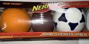 Nerf Pro Shop Mini Sports Pack Basketball Football Soccer Ball Foam Balls