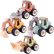 UPKOCH 4pcs DIY Engineering Vehicle Educational Assembly Truck Toys for Boys and Girls Encourages Imagination Hand-Eye Coordination Practical Skills for Year