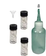 Sluice Monkey 4oz Sniffer Bottle, 3 Glass Vials & Funnel for Your Gold Panning.