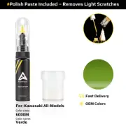 Touch Up Paint For Kawasaki All Models 6000M Verde With Polish Paste
