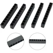 5 Pcs Bit Holder 10 Hole 1/4 Hex Shank Screwdriver Plastic Screwdriver/ Storage