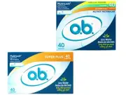 o.b. Non-Applicator Unscented Tampons Multi Reg/Sup/Sup Plus 40ct Sup Plus 40ct