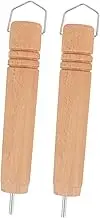 Outanaya Detachable Wok Handle Replacement Pot Side Handle Wooden Grip for Cookware