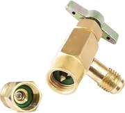 Air Conditioner Hose Couplers Y Hose Connector R134a Self-sealing Can Can Adapter Fitting Kit Refrigeration Adapter Sae Dispenser Valves Golden Brass