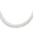 Solid 925 Silver Herringbone Chain Necklace | Designs by Nathan | 10.5mm 24" |