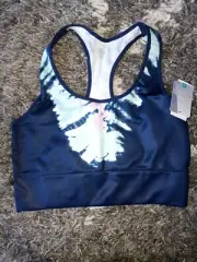Girls justice tye dye sport bra size 32 new multi navy
