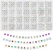 MDDRUIQI 1400 PCS Letter Beads Bracelet Making Kit - 28 Styles Friendship Bracelets,Preppy Clay Alphabet Beads for Jewelry Making for Girl Gifts Ages 6-12[Merch]