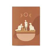 Abstract Greek Goddess Retro Minimal Wall Art #2