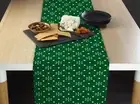 Green Snowflakes & Dots Table Runners - 12" x 72" or 14" x 108"