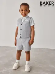 Baker by Ted Baker Shirt Waistcoat and Shorts Set (E77041) | $150 - $161