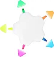 COHEALI Fluorescent Star Shaped Highlighters Colorful Markers for Students Office Workers and Scrapbooking Adorable Novelty Design for Highlighting Notes and Documents
